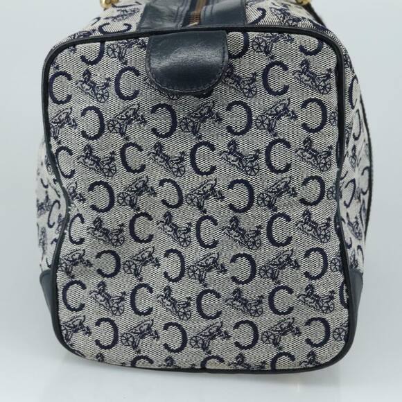 CELINE C Sulky Hand Bag Canvas Navy - Picture 5 of 12